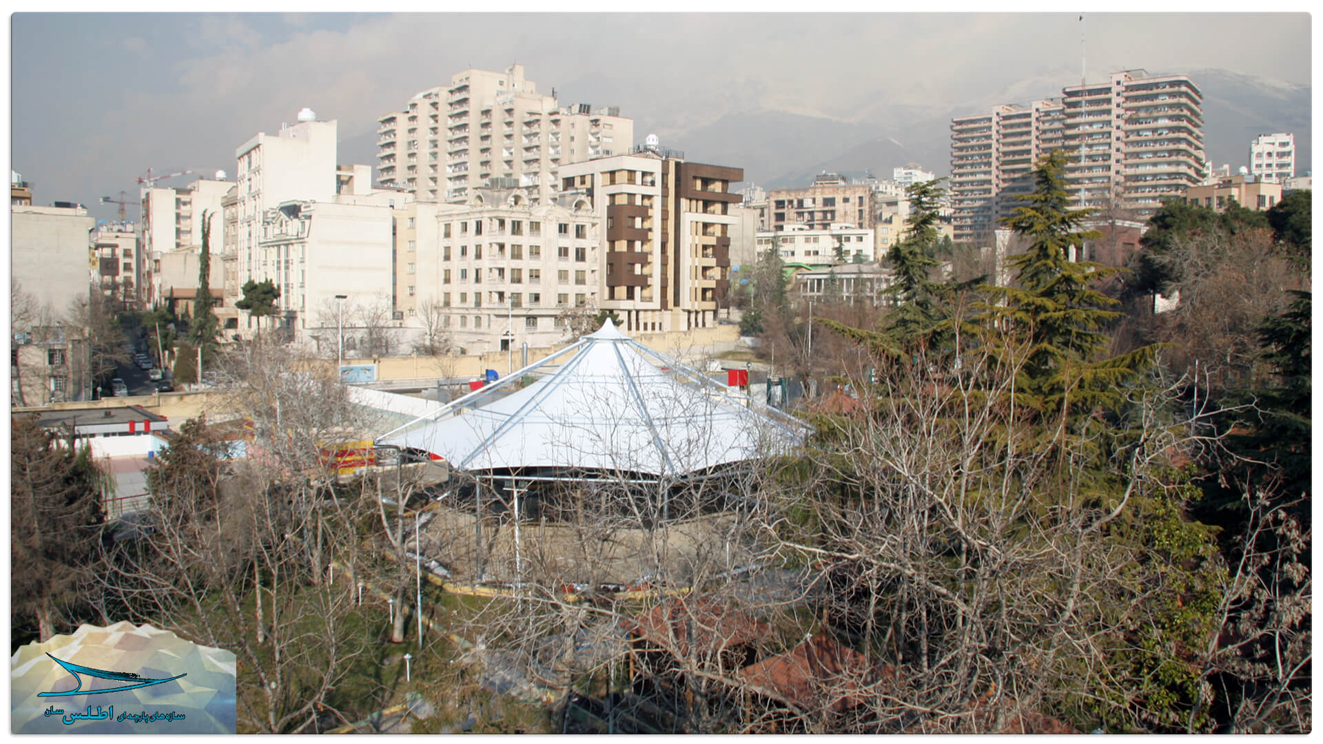 سقف چادری رستوران باشگاه آجودانیه | اطلس سان