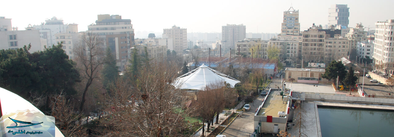 سقف پارچه ای رستوران باشگاه آجودانیه | شرکت اطلس سان