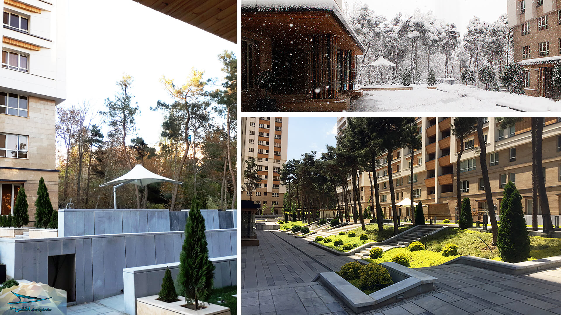 سازه های چادری مجمتع مسکونی باغ بهشت سعادت آباد | شرکت اطلس سان سازه های چادری مجمتع مسکونی باغ بهشت سعادت آباد | شرکت اطلس سان