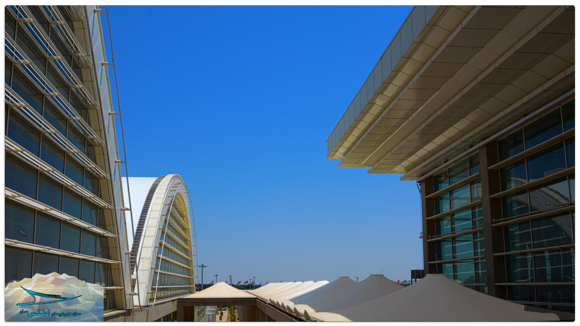 سازه چادری راهروهای نمایشگاه شهر آفتاب تهران | اطلس سان