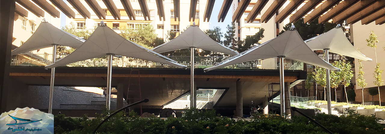 سازه های پارچه ای مجتمع مسکونی باغ بهشت 24 متری | اطلس سان