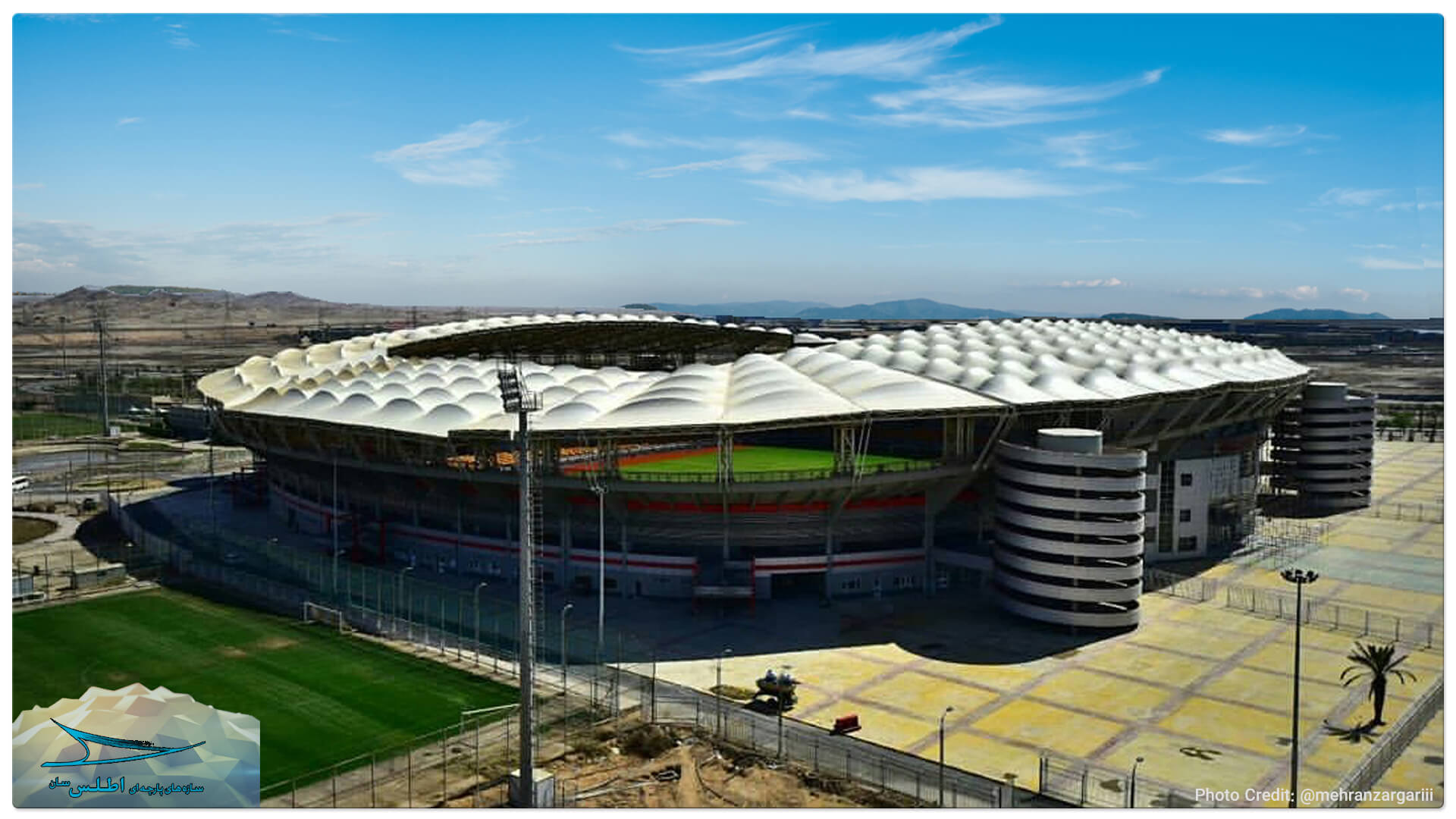 سقف پارچه ای فولاد آرنا | شرکت اطلس سان