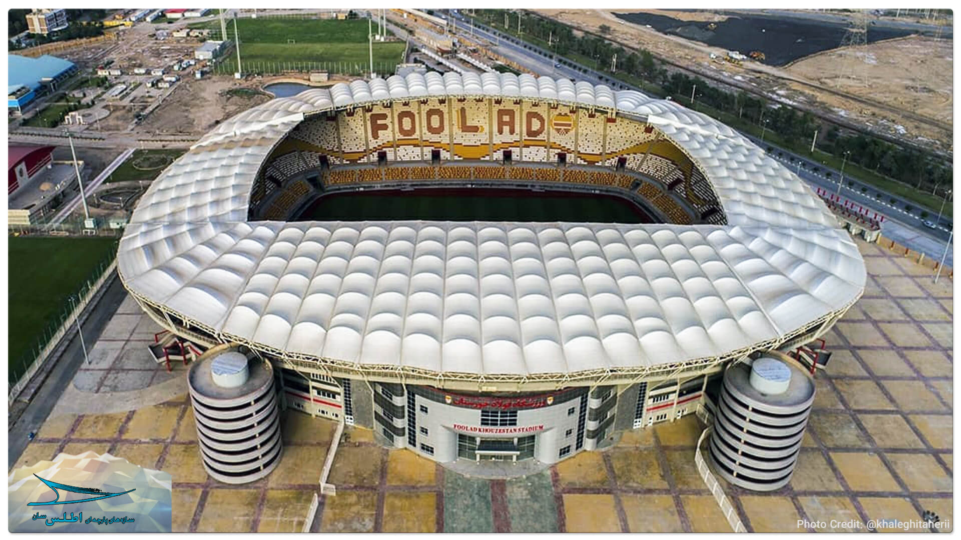 سقف چادری منحصربفرد فولاد آرنا | شرکت اطلس سان