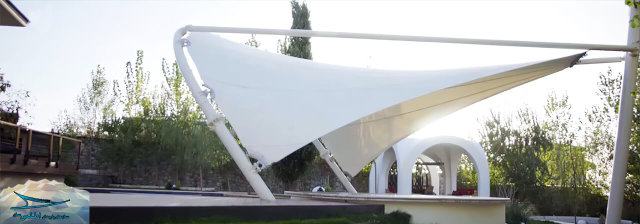 سازه پارچه ای استخر ویلا لواسان | سازه های پارچه ای اطلس سان